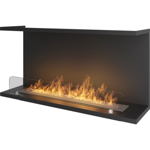Bio ethanol-haard - 3-zijdige sfeerhaard - INBOUWHAARD - Roomdivider - 100 x 49.7 x 27.5 cm