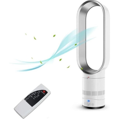 DrPhone Ryze WindForce Ventilator - Bladeless Fan - Torenventilator - Electrische Ventilator - 16 Inch - 50W - 8000RPM  - Wit