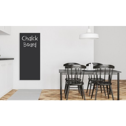 Infraroodverwarmings krijtbord | 400 Watt 60 x 60 CM | Ecaros | Zwart Satijn Glas  | Memobord