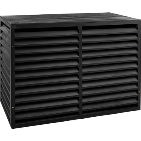 Evolar EVO-COVER-WXSB - Airco & Warmtepomp Buitenunit Omkasting - Maat XS - 90 x 60 x 40 cm - Gelakt - Hout - Zwart - RAL 9004