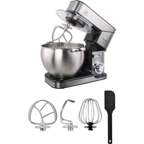Royal Swiss - Keukenmachine - XL Krachtige keukenmachine - 2000W - 10L - Zilver - Keukenmachine Multifunctionele - met accessoires