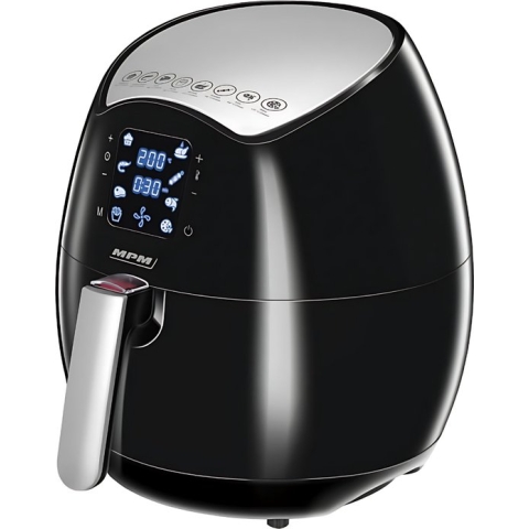 MPM - Hetelucht Friteuse - Airfryer XXL 4,5 liter - 8 Programma's - Digitaal Touch-paneel