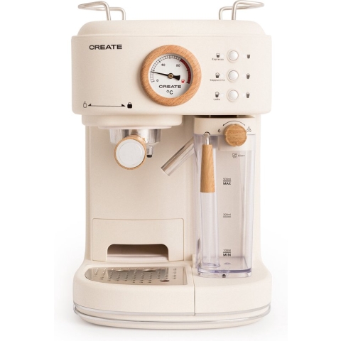 CREATE - Espressomachine - 20bar halfautomatische - Met melkreservoir - Gebroken wit - THERA MATT PRO