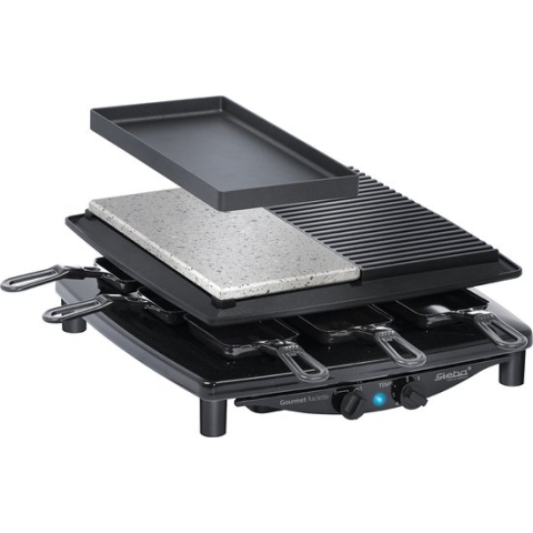 Steba RC4PlusDeluxe - Steengrill - Gourmet - Teppanyaki grill - 8 personen - Chroom