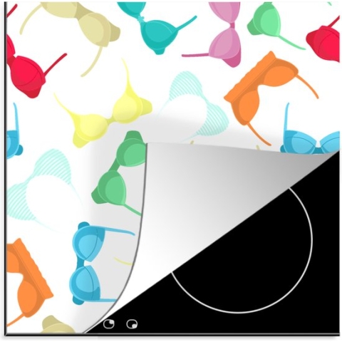 Inductie beschermer - Inductie Mat - Kookplaat beschermer - Bh - Regenboog - Vrouwen - Patroon - 78x78 cm - Afdekplaat inductie - Inductiebeschermer