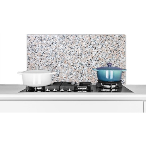 Spatscherm keuken - Spatwand - Graniet - Steen - Bruin - Design - Keuken achterwand - 90x45 cm - Spatscherm industrieel - Muurbeschermer