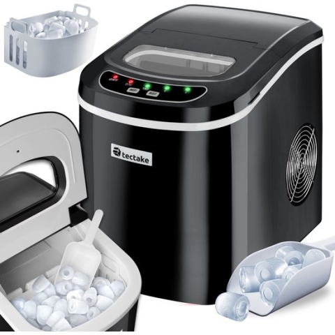 Tectake IJsblokjesmaker zwart 400476