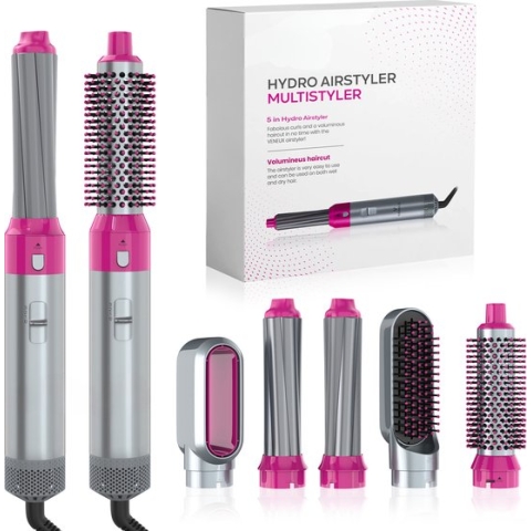 Bolt Electronics® Airstlyer Krultang - Krultangen - Föhnborstel - 5 in 1 multi styler - Grijs - TikTok - Nieuwste Versie 3.0 Maart 2023 edition