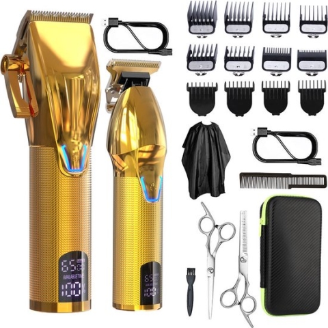 arash® Professionele Draadloze Baardtrimmer & Tondeuse voor mannen- Hoofdhaar - Haartrimmer - Tondeuses - Scheerapparaat Mannen - Inclusief Oplaadblok - Inclusief kappersset - Incl. Reistas