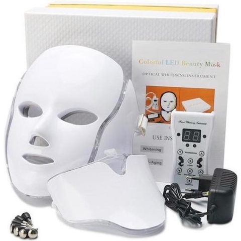 Select Professioneel LED gezichtsmasker - 7 kleuren Lichttherapie - Gezichtsmasker - LED masker beauty - Huidverjongingsapparaat - Gezichtsbehandeling - Huidverzorging masker - Puistjes - Acne - Anti Rimpel - Litteken Verwijderaar - Anti Aging mask