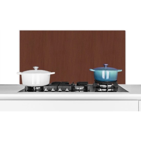 Spatscherm Keuken - Kookplaat Achterwand - Spatwand Fornuis - 100x50 cm - Hout - Plank - Abstract - Patronen - Aluminium - Wanddecoratie - Muurbeschermer - Hittebestendig