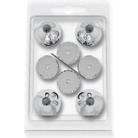 Audio Selection Kegels + Onderlegschijven 36 mm  zilver Spikes en dempers