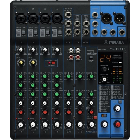Yamaha MG10XU - Mengpaneel, 10-kanaals, met effect processor