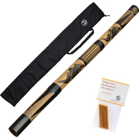 Didgeridoo van bamboo 120cm inclusief bijenwas voor mondstuk didjeridoo | bekijk de video!