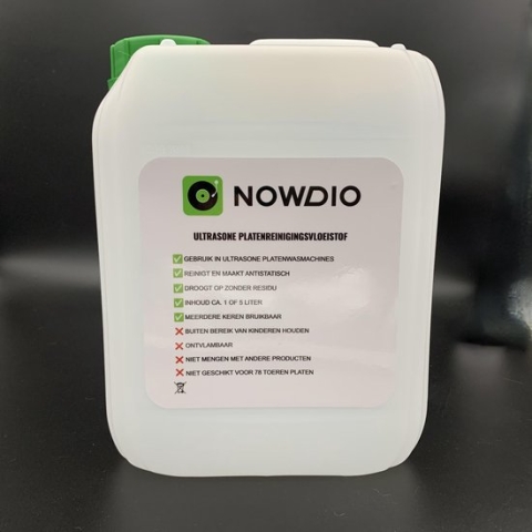 Ultrasone Platenreinigingsvloeistof NOWDIO UVP-02 - Platenwasmiddel Ultrasoon - Reinigingvloeistof voor Ultrasone Vinyl Platenwasmachine - Platenwas Vloeistof voor LP’s en Vinyl Platen - 5 Liter