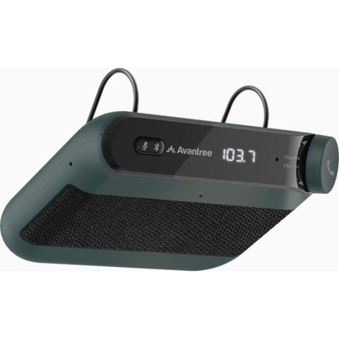 Avantree - Roadtrip - Bluetooth Car Speakerphone with FM Transmitter, 6W Speakers, Auto On-Off, Multipoint
