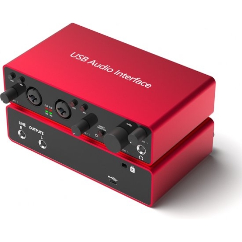 NÖRDIC SGM-226 USB Audio-interface - 2e Generatie - 2i2 - 24bit - 192kHz - Rood