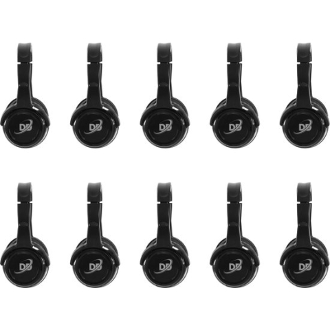 Silent Disco complete set met 10 oplaadbare headsets en zender | Dolly Digital©