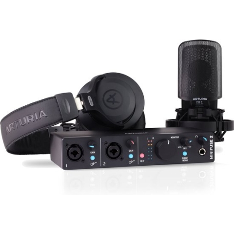 Arturia MiniFuse Recording Pack Black USB-Audio Interface+ CM1 + EF1 - USB audio interface