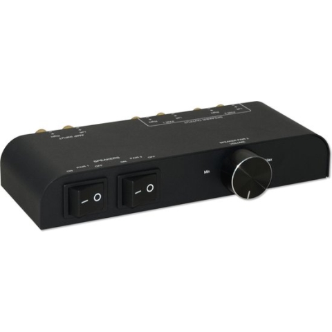 Techly IDATA AU-270 audioschakelaar Zwart