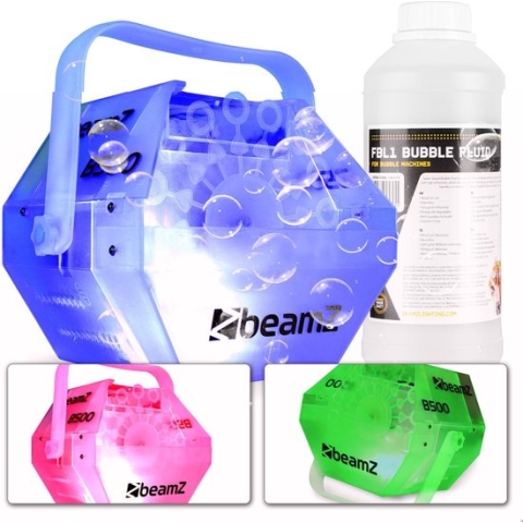 Bellenblaasmachine - BeamZ B500LED bubble machine incl. 1 liter bellenblaasvloeistof