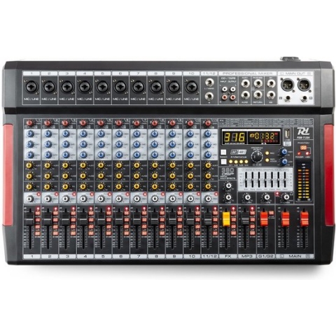 Mengtafel - Power Dynamics PDM-T1204 - 12-kanaals mengpaneel Bluetooth, DSP, mp3 en USB audio interface