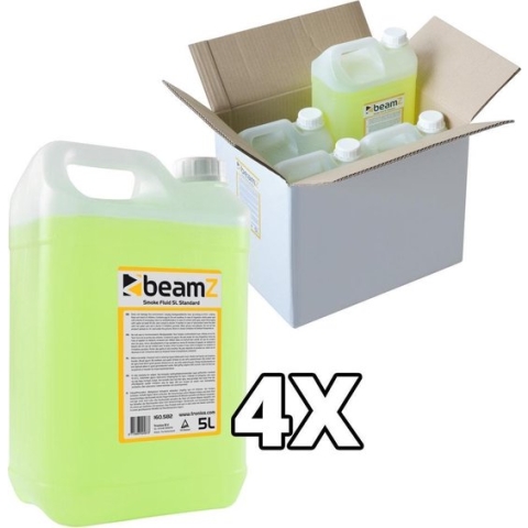 Rookvloeistof - BeamZ universele rookmachine vloeistof - 4x 5 liter - Geel