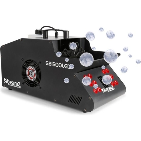 Rookmachine & Bellenblaasmachine - BeamZ SB1500LED rook & bellenblaasmachine in één met RGB LED's