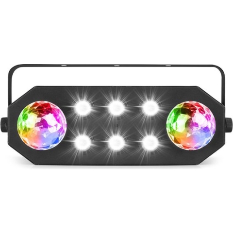 Discolamp - BeamZ StrobeMoon - 2x LED moonflower en LED stroboscoop in één - Incl. afstandsbediening