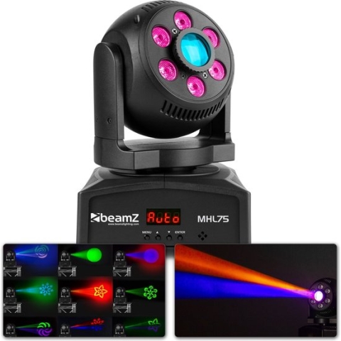 Moving head - BeamZ MHL75 hybride LED moving head met wash en spot effect - Spot met gobo's!