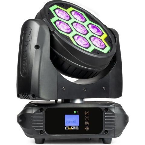 Moving head - BeamZ FUZE712 - met 7x 12W LED's en SMD LED neon effect - DMX