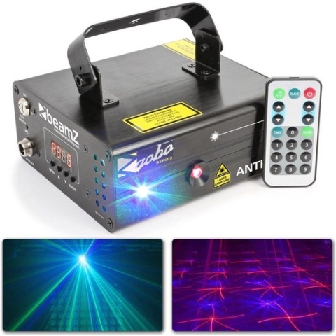 BeamZ The Anthe II Discolaserprojector Zwart Geschikt voor gebruik binnen