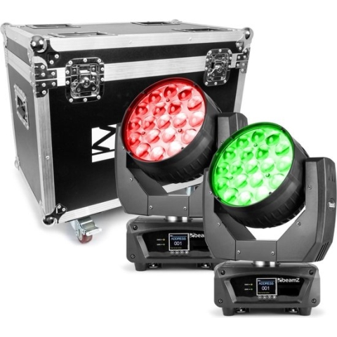 BeamZ moving heads DMX - BeamZ Pro MHL1912 - Set van 2 in flightcase