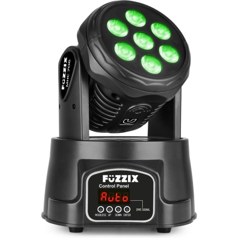 Moving head - Fuzzix MHC706 - Krachtige en compacte discolamp met 7 LED's van 6W - RGBW - DMX