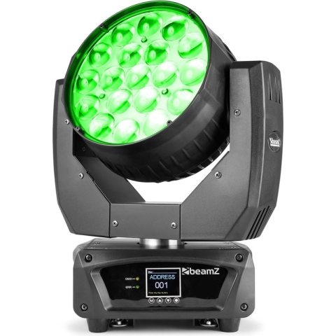 BeamZ moving head DMX - BeamZ Pro MHL1912 - 19x 12W LED's (RGBW) - Gemotoriseerde zoom, etc.
