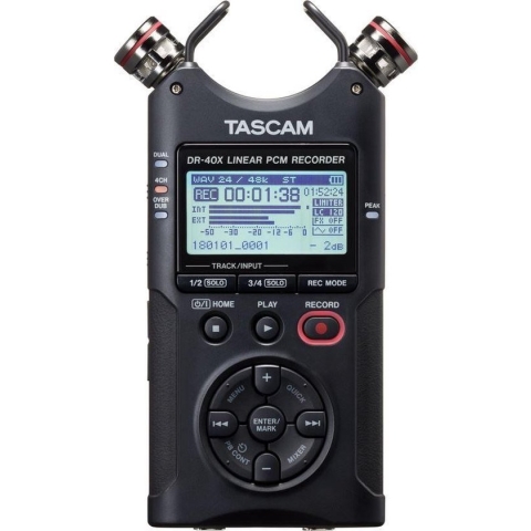 Tascam DR-40X - Handheld recorder en USB audio interface