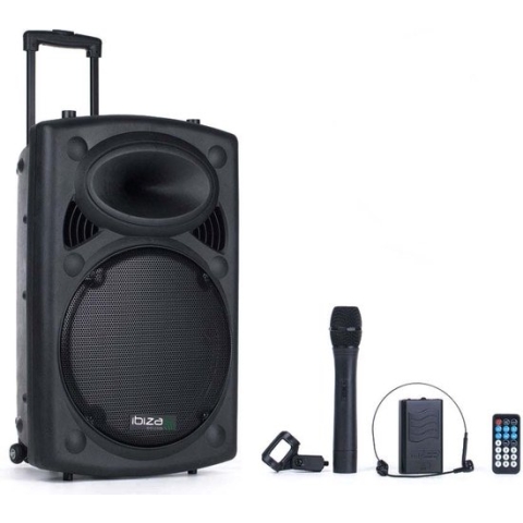 Ibiza Sound PORT15UHF-BT mobiele bluetooth luidspreker 800W