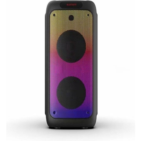 Meirende 1303 – Trolley 10” Party Speaker– karaoke systeem - Bluetooth Speaker - Portable Speaker Zwart - Licht Show LED