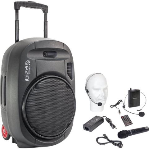 Ibiza Sound PORT12UHF-MKII Mobiele Bluetooth Luidspreker USB/SD 700W