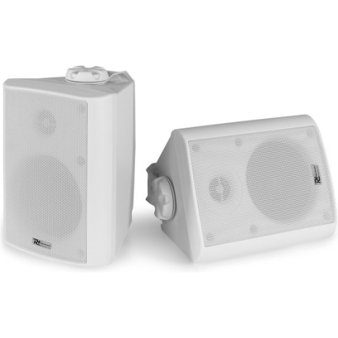 Speakerset, geschikt voor buiten - Power Dynamics BC40V witte speakerset voor 100V systemen en 8 Ohm - 100W