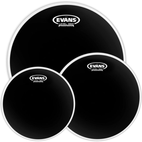 Evans velSet Onyx, zwart, Rock, ETP-ONX2-R - Drumvellen set