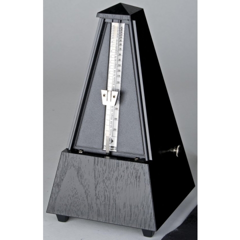 Wittner M 855 161 metronoom Pyramide Gl zwart-houtmaserung/Kunststuk - Accessoire voor keyboards