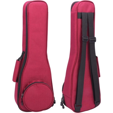 Kleurrijke ukelele tas 60/61 cm, gigbag voor concert-ukeleles, gigbag voor sopraanukeleles, met verstelbare schouderriem en comfortabele draaggreep, dikke bekleding en versterkte ritssluiting