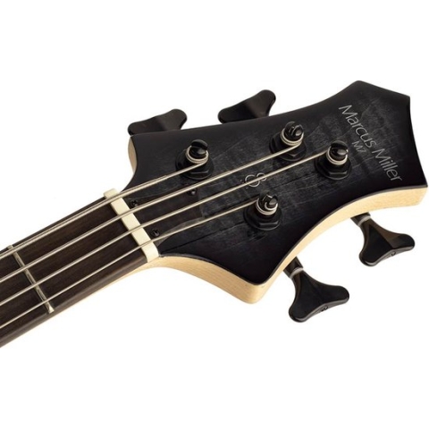 Basgitaar Sire Basses M7 2nd Gen Series Marucs Miller M7+ S4/TBK Transparant Zwart