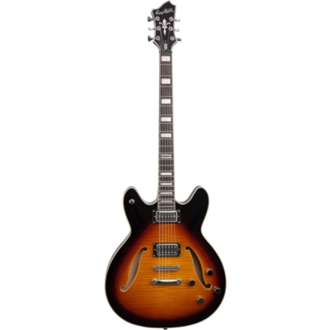 Elektrische gitaar Hagstrom Viking Baritone Tobacco Sunburst