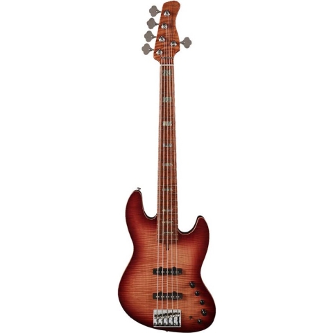 Basgitaar Sire Basses V10+ S5/TS Tobacco Sunburst incl. Gigbag