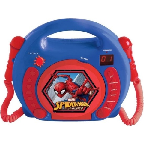 Lexibook Disney Spiderman - CD speler met microfoon - Spiderman speelgoed - Disney speelgoed