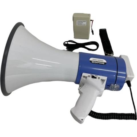 Megafoon 50W (inclusief oplaadbare accu) usb/sd (geen bluetooth)