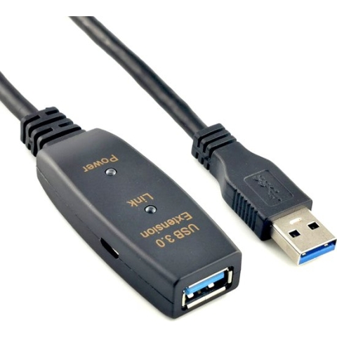 NÖRDIC USB3-EX20 USB actieve verlengkabel 3.1 - 5Gbp - 20m - Zwart