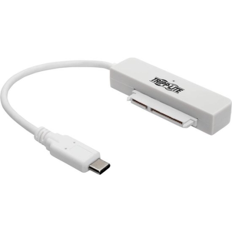 Tripp-Lite U438-06N-G1-W USB 3.1 Gen 1 USB Type-C to SATA III Adapter Cable with UASP, 2.5 in. SATA Hard Drives, Thunderbolt™ 3 Compatible, White TrippLite